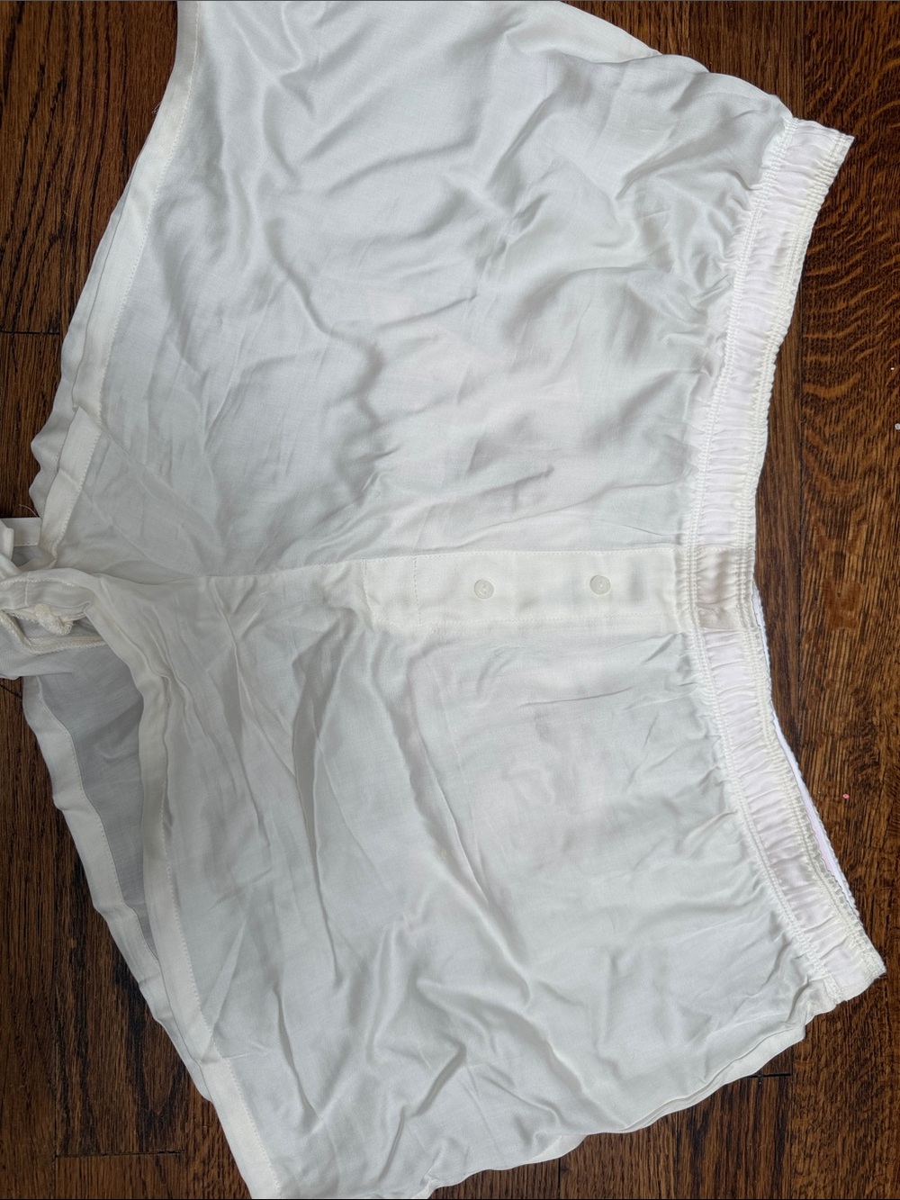 PINK Victoria's Secret White Lounge Shorts with Pink Logo